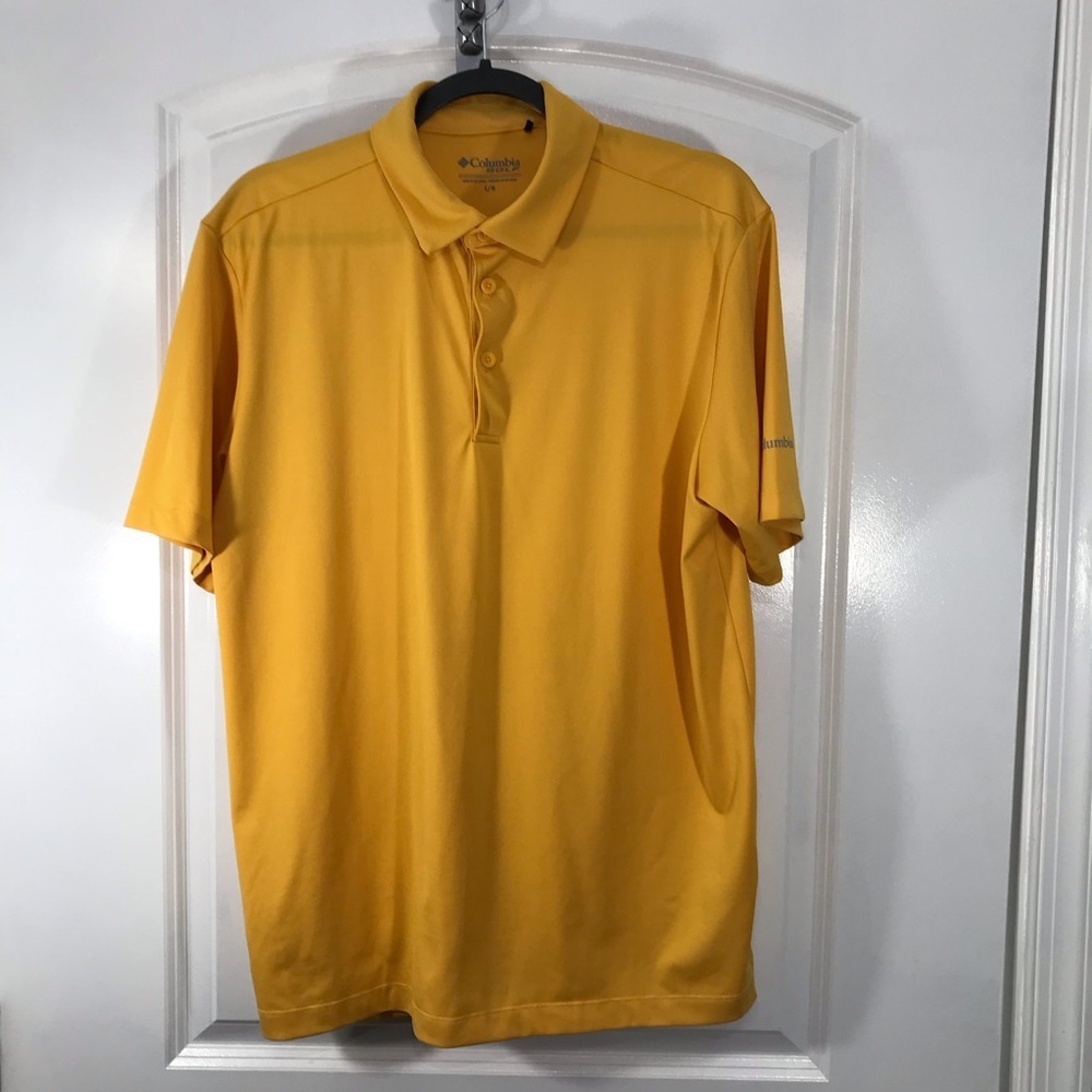 Columbia  Golf Men's Bright Yellow Polo Shirt Size Large CB-00